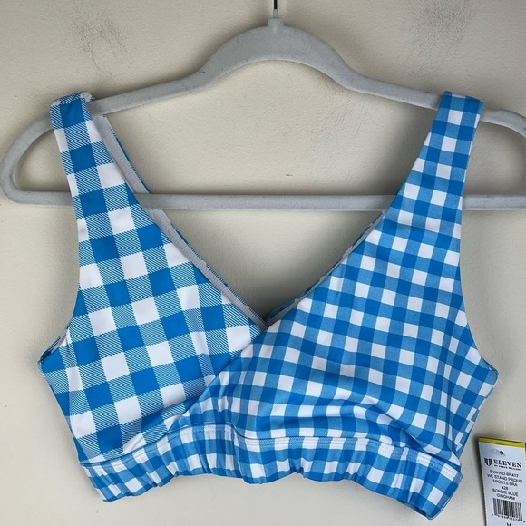 EleVen By Venus Williams | We Stand Proud Sports Brababy Gingham Blue | M - Picture 7 of 12